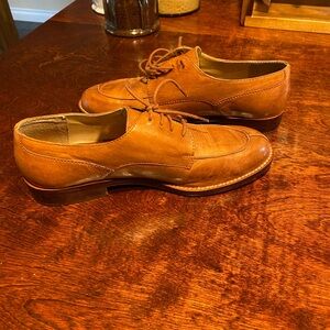Brown leather dress shoes